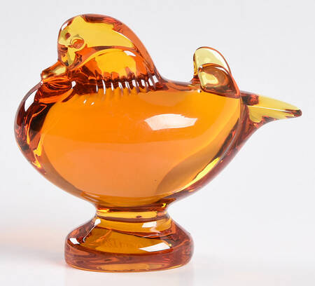 Baccarat Crystal Figurines Mandarin Duck-Amber - No Box Nb2049