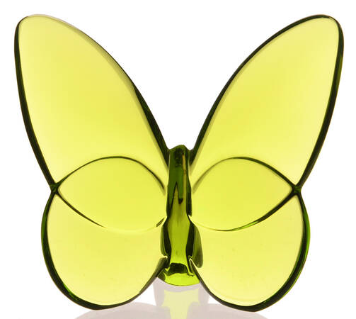 Baccarat Crystal Figurines Lucky Butterfly-Green - With Box Bx2045