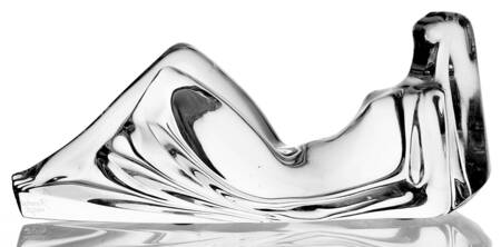 Baccarat Crystal Figurines R. Rigot Reclining Woman - With Box Bx2083