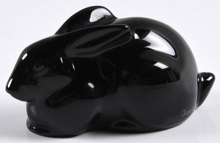 Baccarat Crystal Figurines Rabbit-Black - No Box