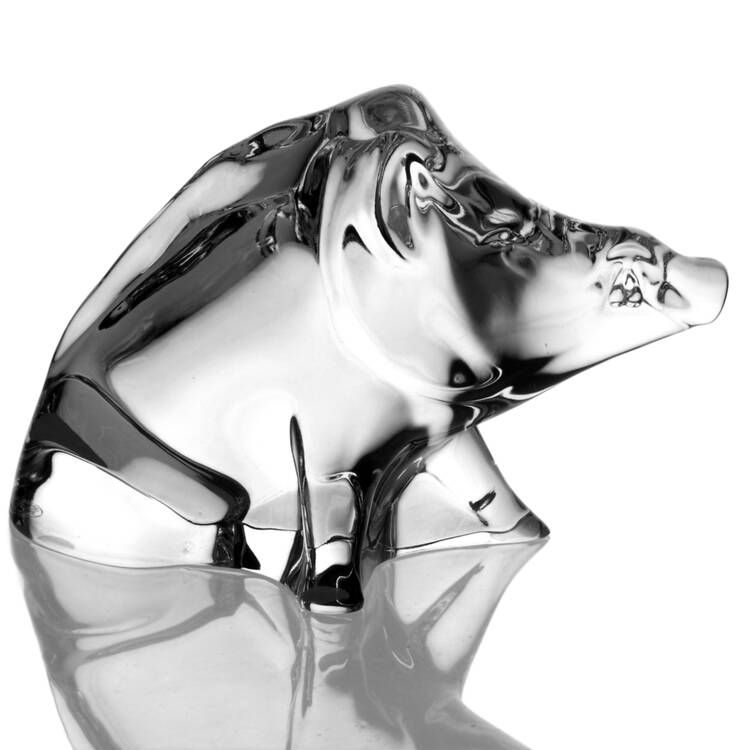Baccarat Crystal Figurines Wild Boar - Sittting - Bx1100 With Box