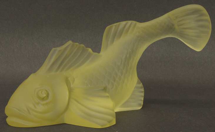 Baccarat Crystal Figurines Fish-Carbot-Yellow - Boxed