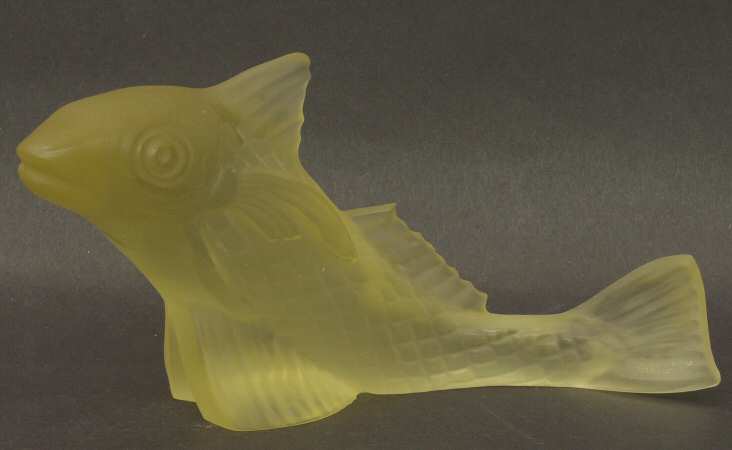 Baccarat Crystal Figurines Fish-Gadideo-Yellow - Boxed