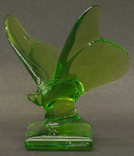 Baccarat Crystal Figurines Butterfly-Moss Green - Boxed