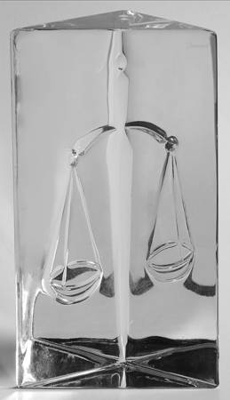 Baccarat Crystal Figurines Scales Of Justice - Nb951, No Box