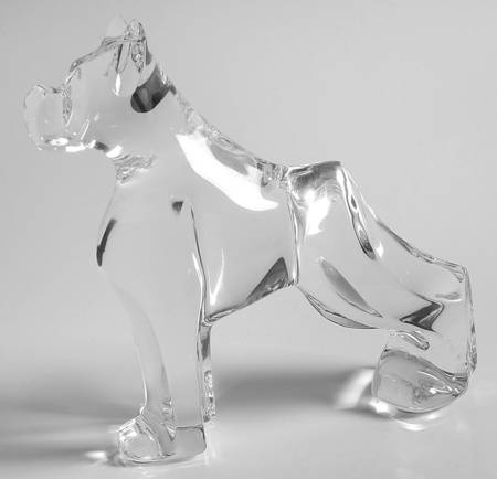 Baccarat Crystal Figurines Boxer-Dog - No Box