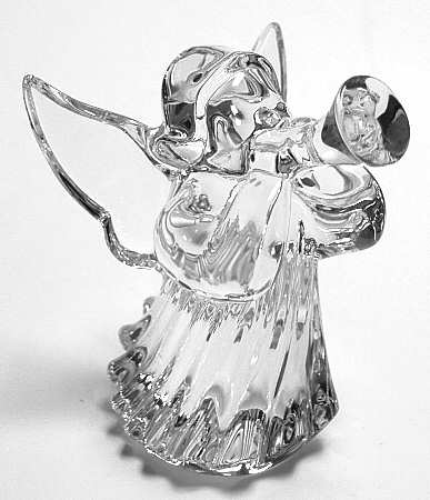 Baccarat Crystal Figurines Angel W/ Horn - Boxed