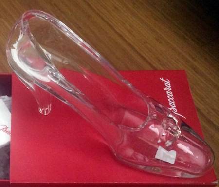 Baccarat Crystal Figurines Glass Slipper - With Box Bx958