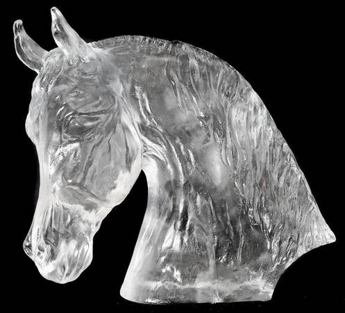 Baccarat Crystal Figurines Large Horse's Head-Tauni De Lesseps - With Box Bx964