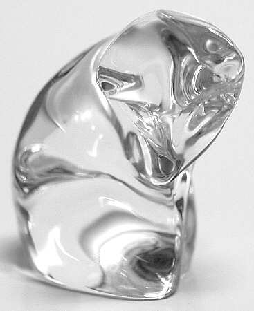 Baccarat Crystal Figurines Kitten-Sitting - Boxed