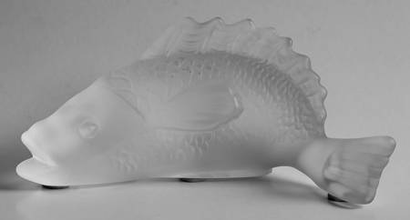 Baccarat Crystal Figurines Fish-Caprille-Frosted  -W-5" - Boxed