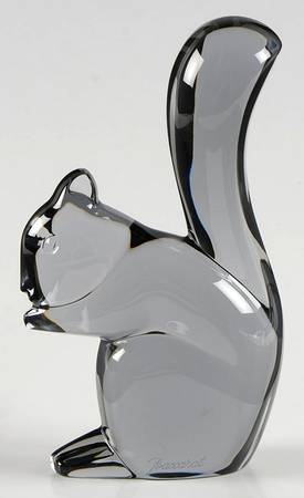 Baccarat Crystal Figurines Squirrel-Grey - Boxed