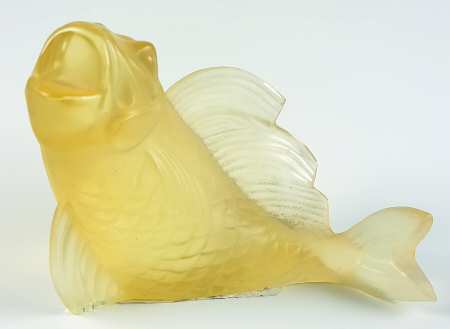 Baccarat Crystal Figurines Fish-Yellow - Boxed