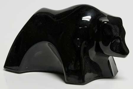 Baccarat Crystal Figurines Bear Cub-Black - With Box Bx390