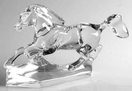 Baccarat Crystal Figurines Galloping Horse - With Box Bx394