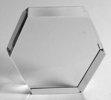 Baccarat Crystal Figurines Hexagonal Paperweight - No Box