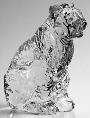 Baccarat Crystal Figurines Tiger Sitting - Boxed