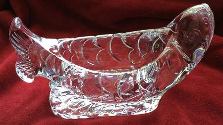 Baccarat Crystal Figurines Fish Dish - With Box Bx984