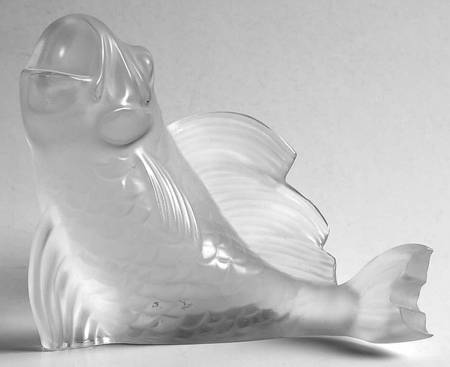 Baccarat Crystal Figurines Fish-Frost - With Box Bx979