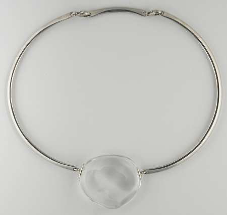 Baccarat Crystal Figurines Silver Necklace - Boxed