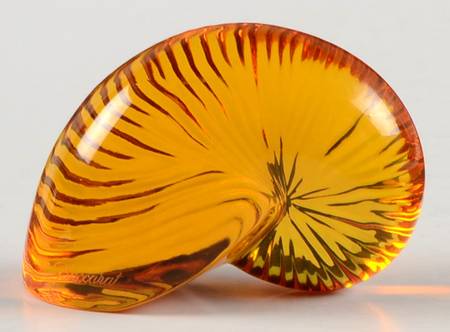 Baccarat Crystal Figurines Nautilus-Amber - With Box Bx991