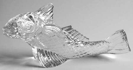 Baccarat Crystal Figurines Fish - Gadideo Clear - No Box