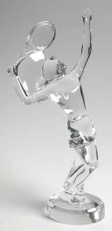 Baccarat Crystal Figurines Tennis Player-Lady - No Box
