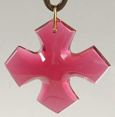 Crystal Pendants Occitan Cross Pendant - Red - Boxed