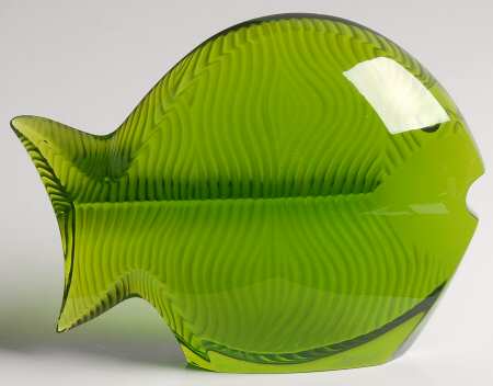 Baccarat Crystal Figurines Blowfish-Green - With Box Bx868