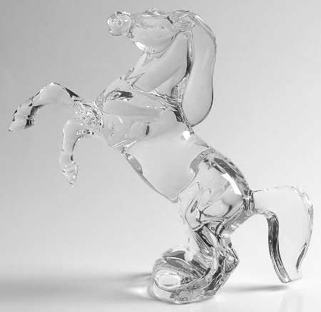 Baccarat Crystal Figurines Cheval Rearing Horse - With Box