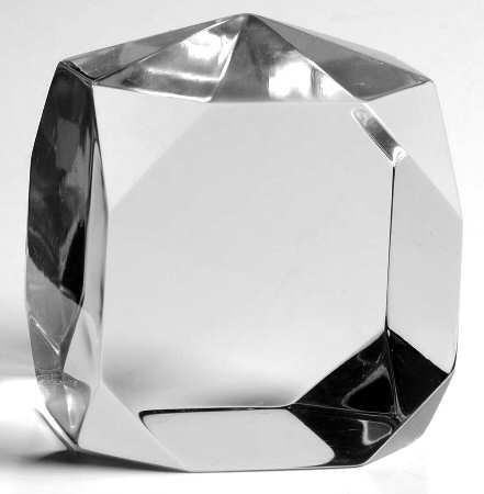 Baccarat Crystal Figurines Geometric Cube Paperweight - Boxed