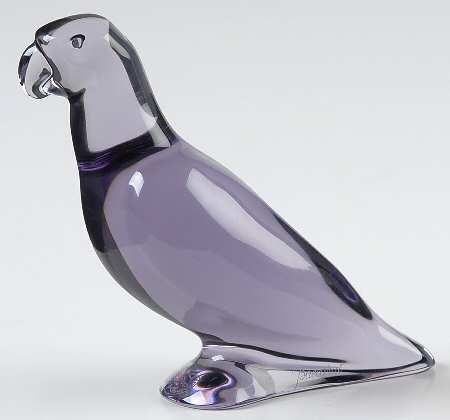 Baccarat Crystal Figurines Parrot - Amethyst - With Box Bx901