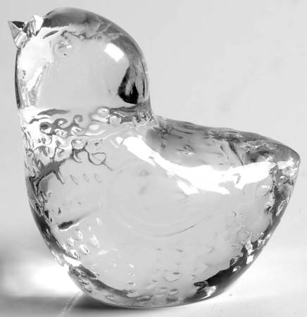 Baccarat Crystal Figurines Chick Head Up - Clear - With Box Bx911