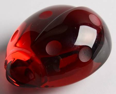 Baccarat Crystal Figurines Ladybug-Ruby Red - No Box
