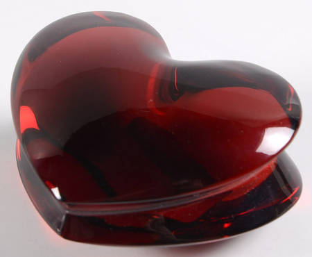 Baccarat Paperweight Zinzin Heart - Small/Red - Boxed