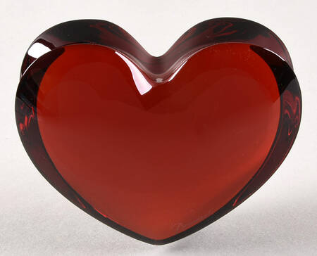 Baccarat Paperweight Zinzin Heart - Large/Red - No Box