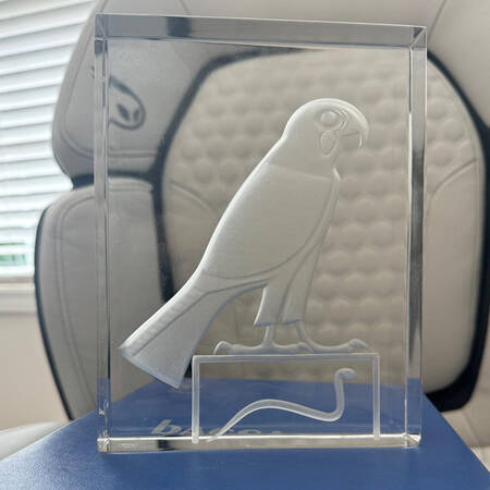 Baccarat Paperweight Egyptian Falcon - Boxed