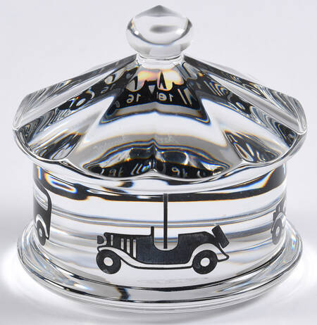 Baccarat Paperweight Merry Go Round- Black  Autos - No Box