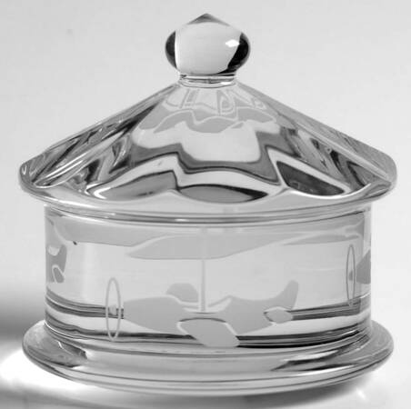 Baccarat Paperweight Merry Go Round-Airplanes - Boxed
