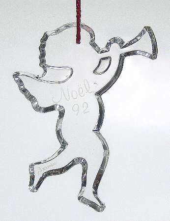 Baccarat Annual Ornament Noel-Cherub With Horn - Boxed