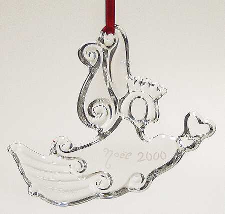 Baccarat Annual Ornament Noel-Angel With Heart - Boxed