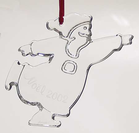 Baccarat Annual Ornament Noel-Santa Skating - Boxed