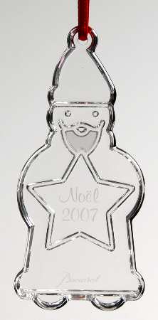 Baccarat Annual Ornament Santa With Star - Boxed