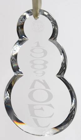 Baccarat Annual Ornament Noel-Snowman - Boxed