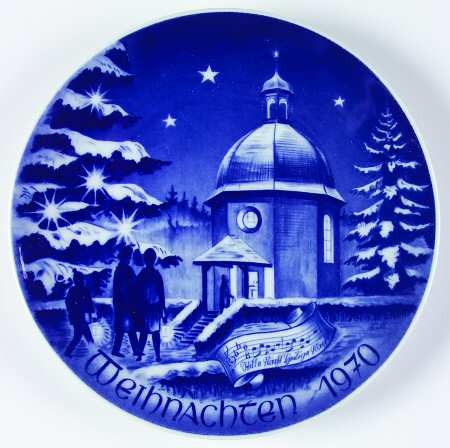 Christmas Plate Chapel In Oberndorf - No Box