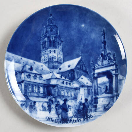 German Christmas Plates Christmas In Mainz - Boxed