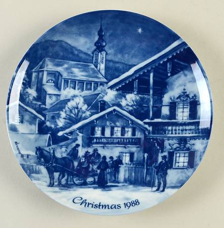 German Christmas Plates Christmas In Ruhpolding - Boxed
