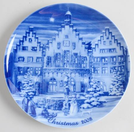German Christmas Plates Christmas Eve In Frankfurter Romer - Boxed