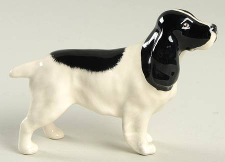 Beswick Figurine Cocker Spaniel-Black And White - Boxed
