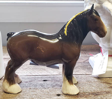 Beswick Figurine Clydesdale Horse W Braided Mane - Boxed